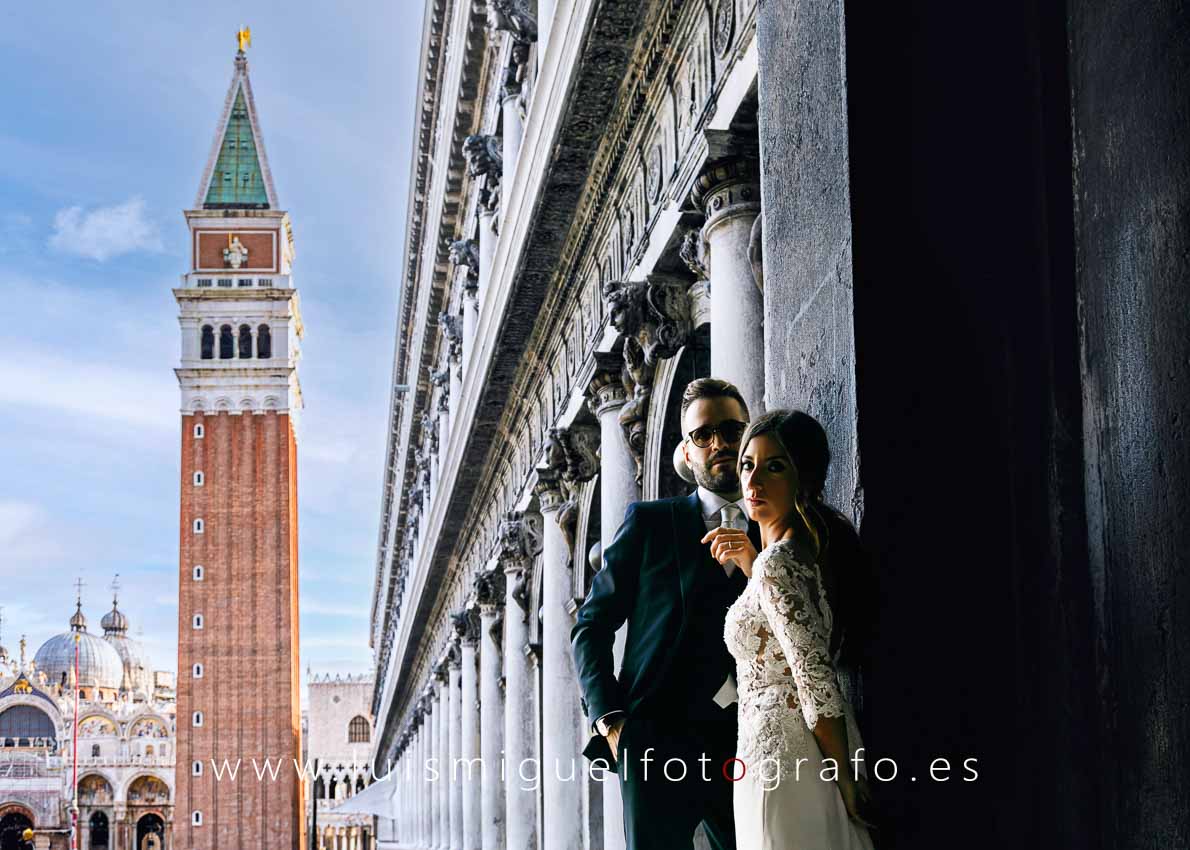 Postboda en la Plaza de San Marcos de Venecia Postboda en la Plaza de San Marcos de Venecia