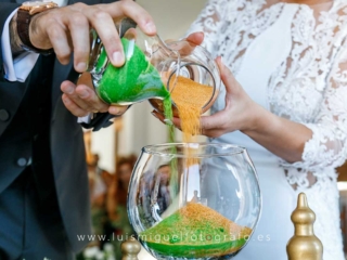 Ceremonia de la arena en una boda civil
